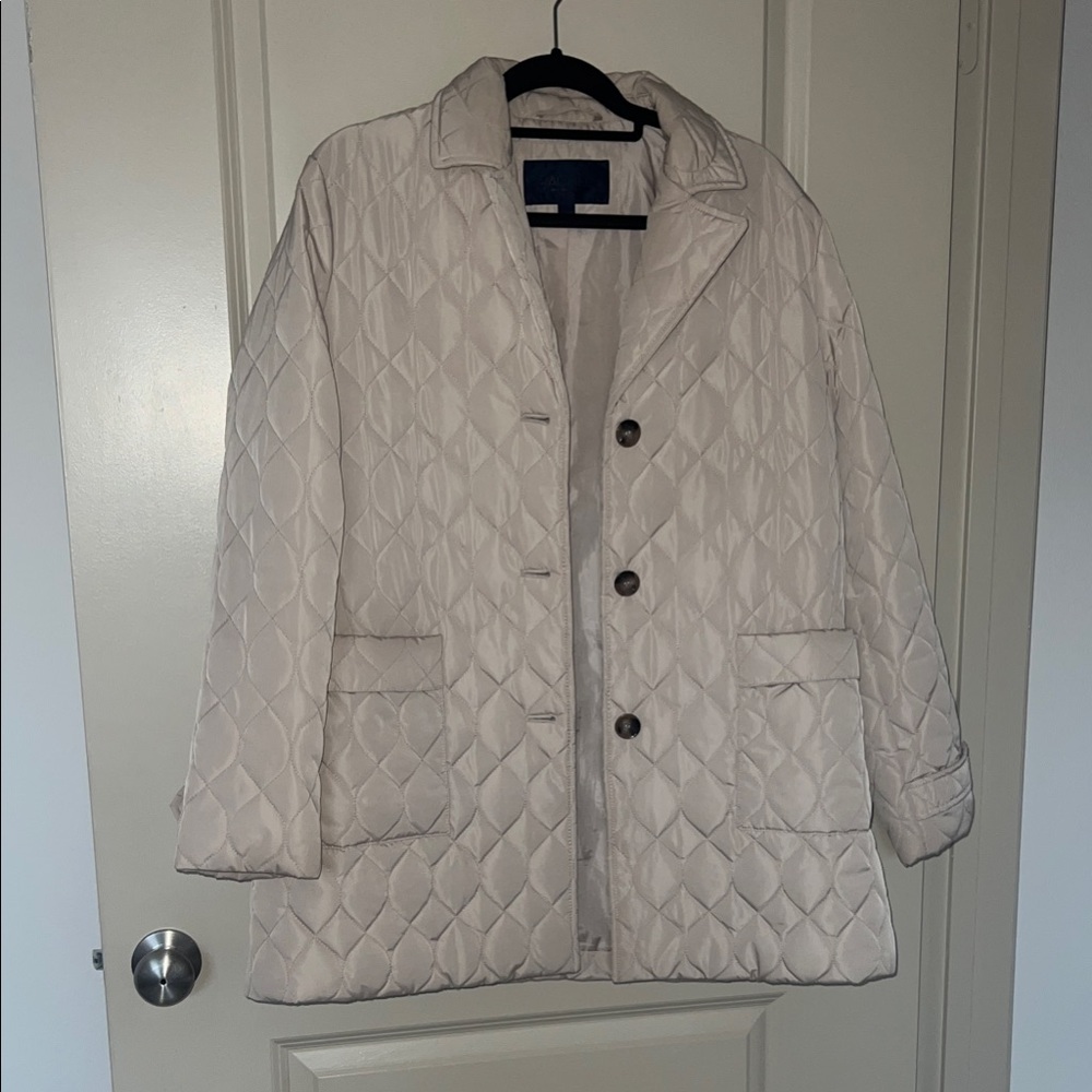 Rachel Roy Quilted Jacket - Beige/Cream - L